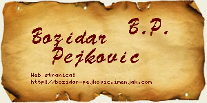 Božidar Pejković vizit kartica